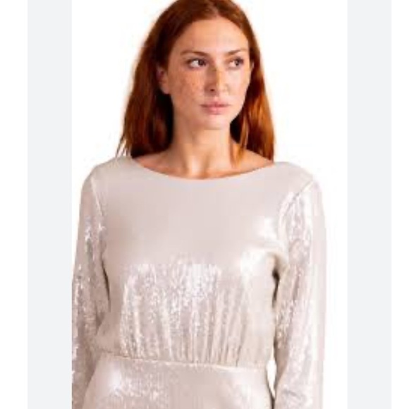 S'edge Sylvia Dress Silver Sequin Dress XS NWT - Picture 3 of 13
